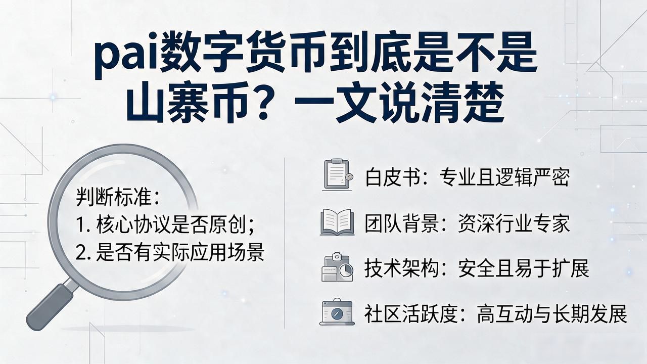 pai数字货币到底是不是山寨币？一文说清楚